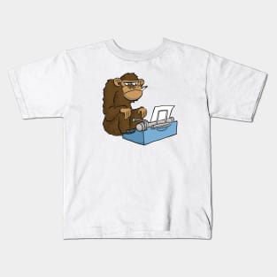 Typewriter monkey Kids T-Shirt